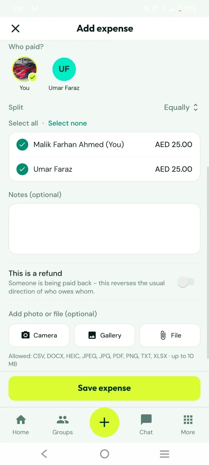 Screen ng Mga grupo 2 sa 2 sa Fairexa app