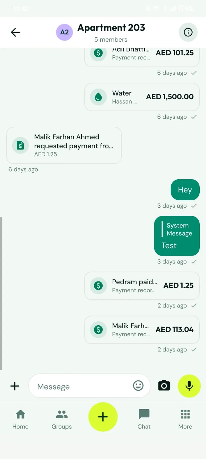 Screen ng Chat 2 sa 2 sa Fairexa app